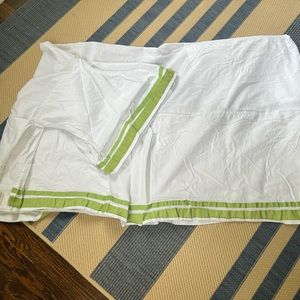 Pottery Barn Kids Harper Crib Bedskirt Green & White